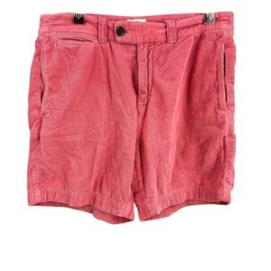 Brooks Brothers Red Fleece Corduroy Shorts Size W33 Faded Red/Pink